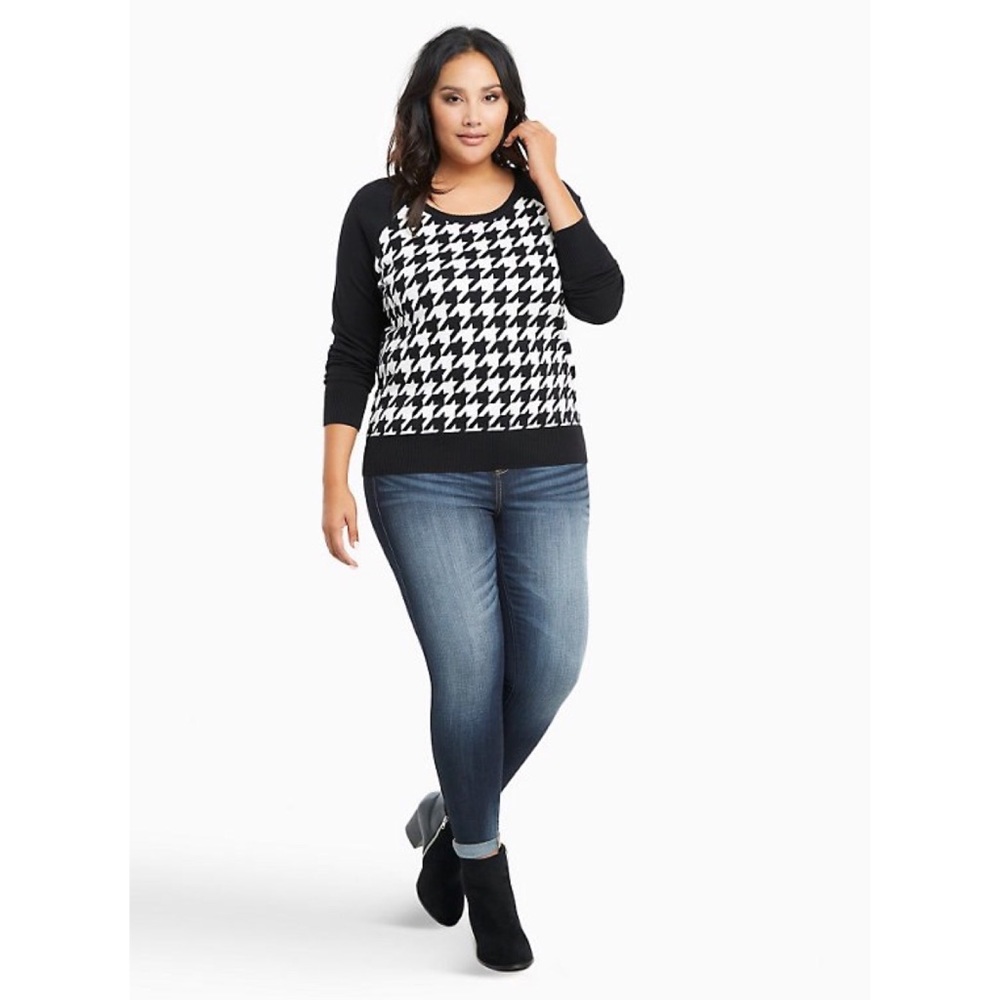 Torrid Houndstooth Pullover Sweater